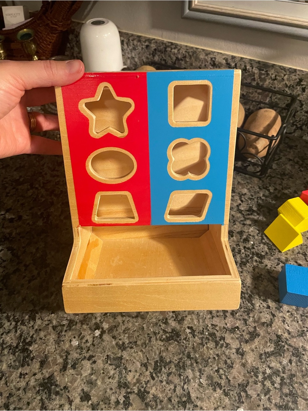 Melissa and Doug Wooden Shape Sorter Box